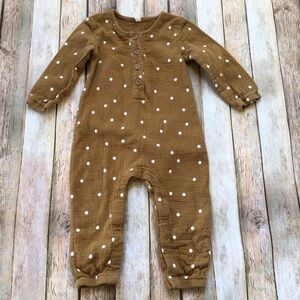 Quincy Mae Polkadot Woven Jumpsuit
